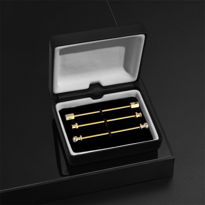 Cufflink Box Set - 3 PCS Zestaw przypinek do koszuli