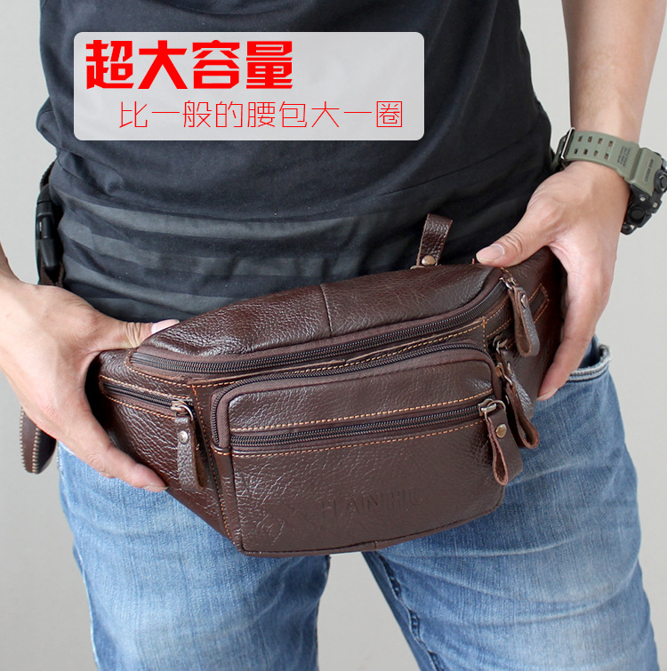 Men Accessories Pack - Oryginalna skórzana torba na talię ze