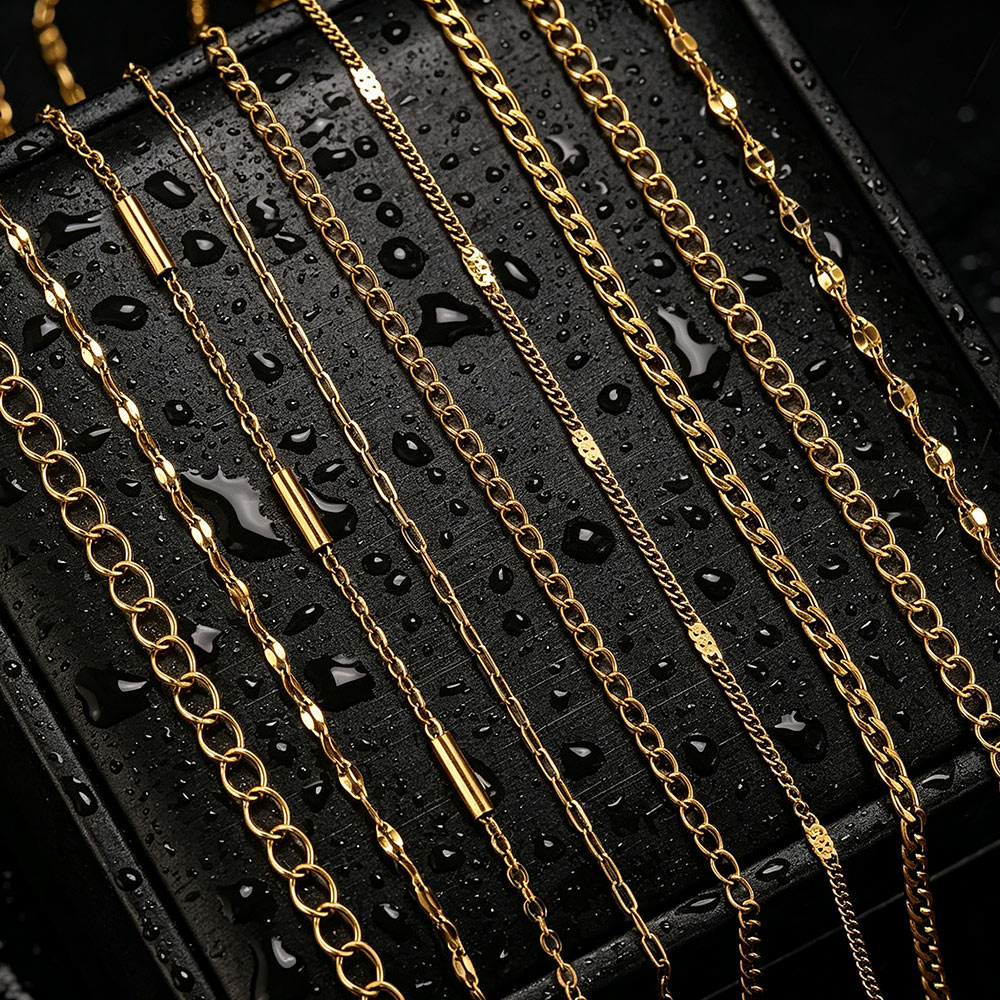 Men'S Accessories Jewelry Bracelet - 2-metrowe łańcuszki ze stali nierdzewnej z
