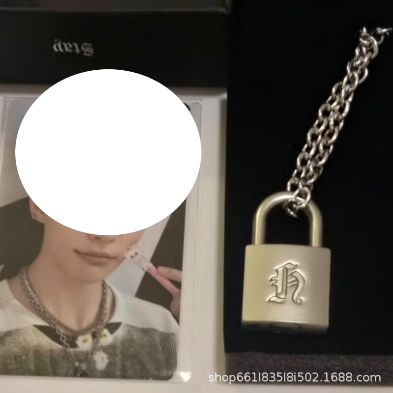 Men Accessories Style - Modny, kreatywny metalowy naszyjnik z zamkiem,