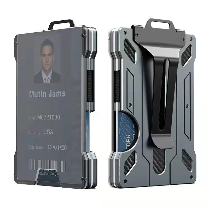 Money Clip Slim - Minimalistyczny, smukły portfel męski, metalowe portfele