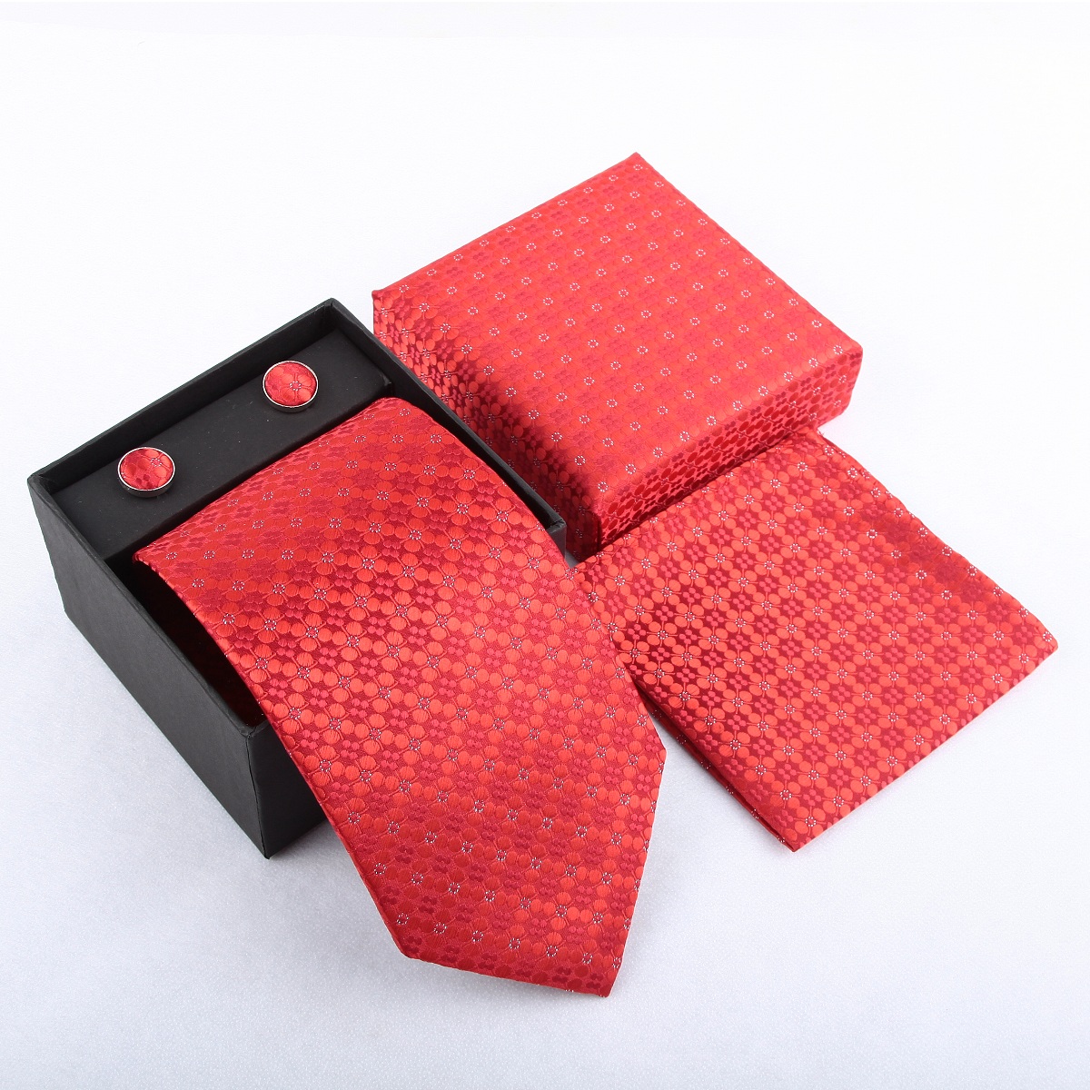 Męski zestaw: krawat, poszetka – Cufflink Box Set recenzja i cena
