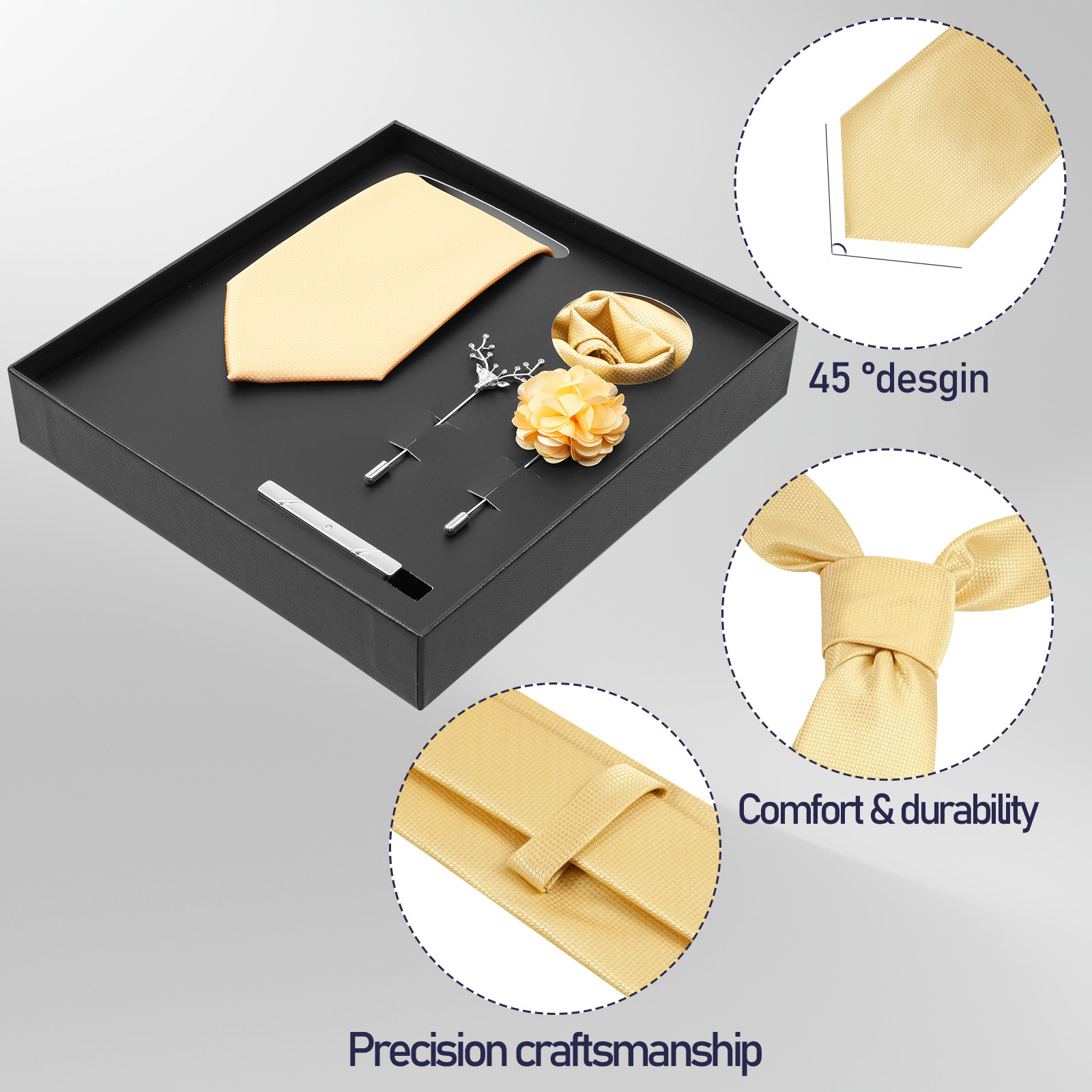 5-częściowy zestaw męskich kra – Men'S Suit Accessories recenzja i cena