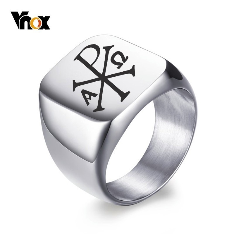 Vnox Free Spersonalizowany pie – Signet Ring Men recenzja i cena