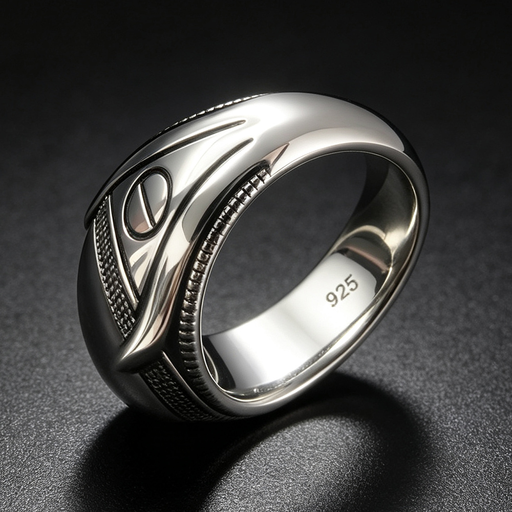 Pierścień męski ze srebra prób – Signet Ring Men recenzja i cena