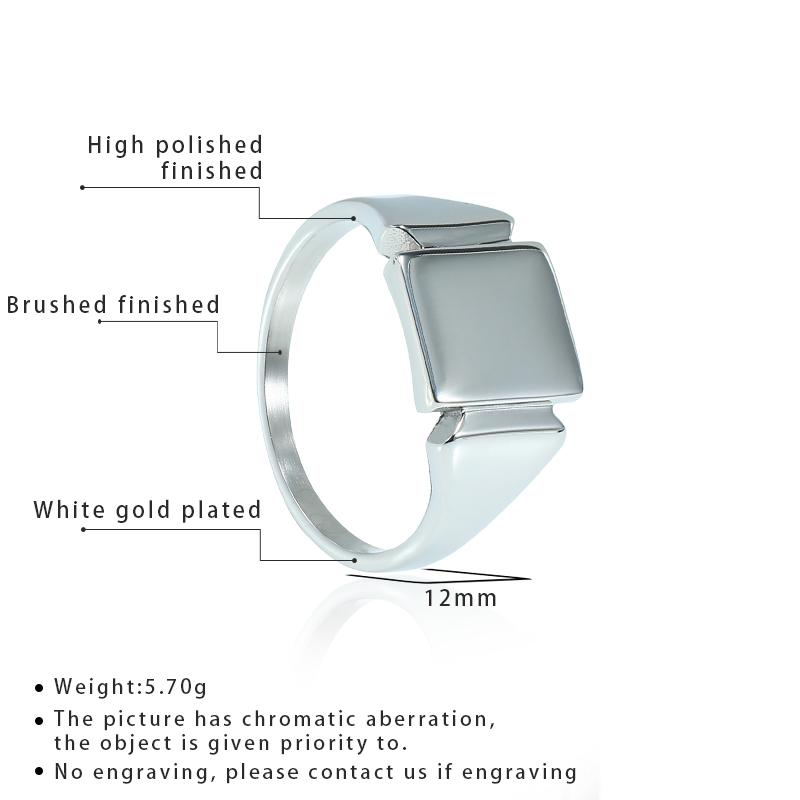 Soul Men Titanium Steel Rings  – Signet Ring Men recenzja i cena