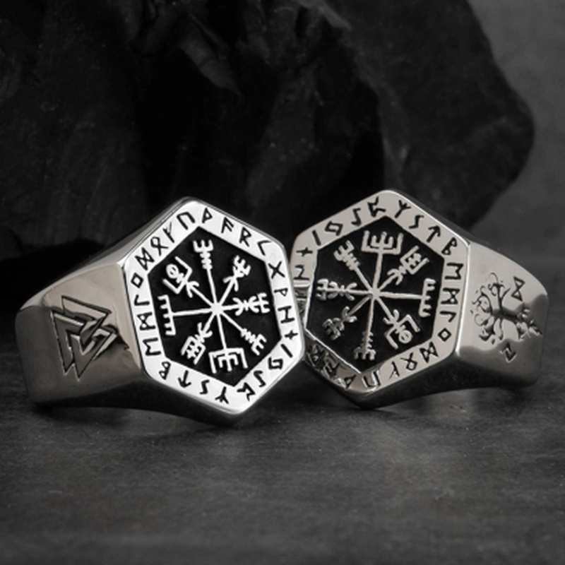 Vintage Viking Rune Signet Sca – Signet Ring Men recenzja i cena