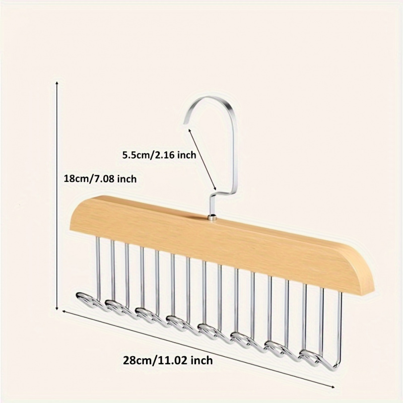 8-hakowy drewniany stojak na p – Men'S Accessories Organizer For Wardrobe recenzja i cena