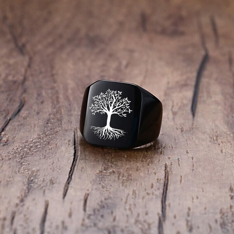 Vnox Rock Punk Tree Of Life Sy – Signet Ring Men recenzja i cena
