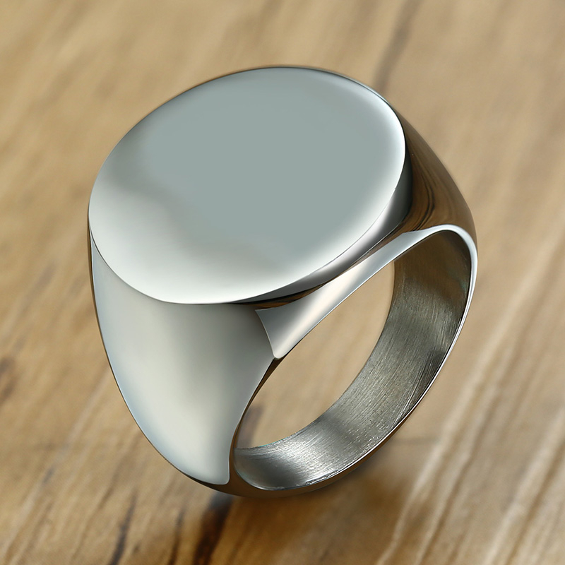 Vnox Stylowy wzór Czcionka Pie – Signet Ring Men recenzja i cena